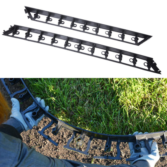 GARDENIX lawn edging 90° (55 mm x 80 mm), bed edging bed edging lawn edging paving stones mowing edge + 3 nails per meter