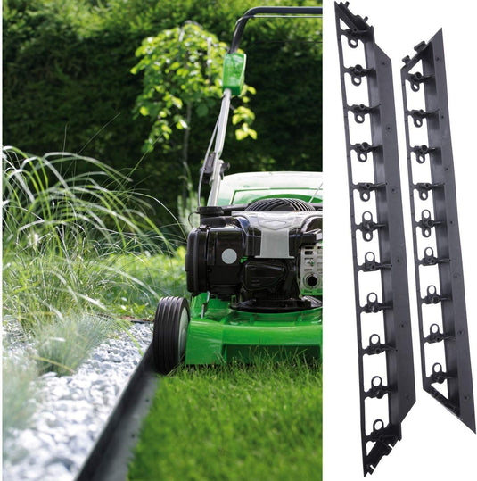 GARDENIX (lawn edge rim 90°, 55 mm x 140 mm) bed edging bed border lawn edging paving stones mowing edge + 3 nails per meter