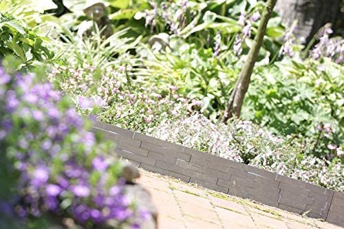 GARDENIX 3.16m stone look bed edging bed border lawn edge garden palisade bed fence