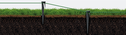 Securing pegs for boundary wire for robotic lawnmowers