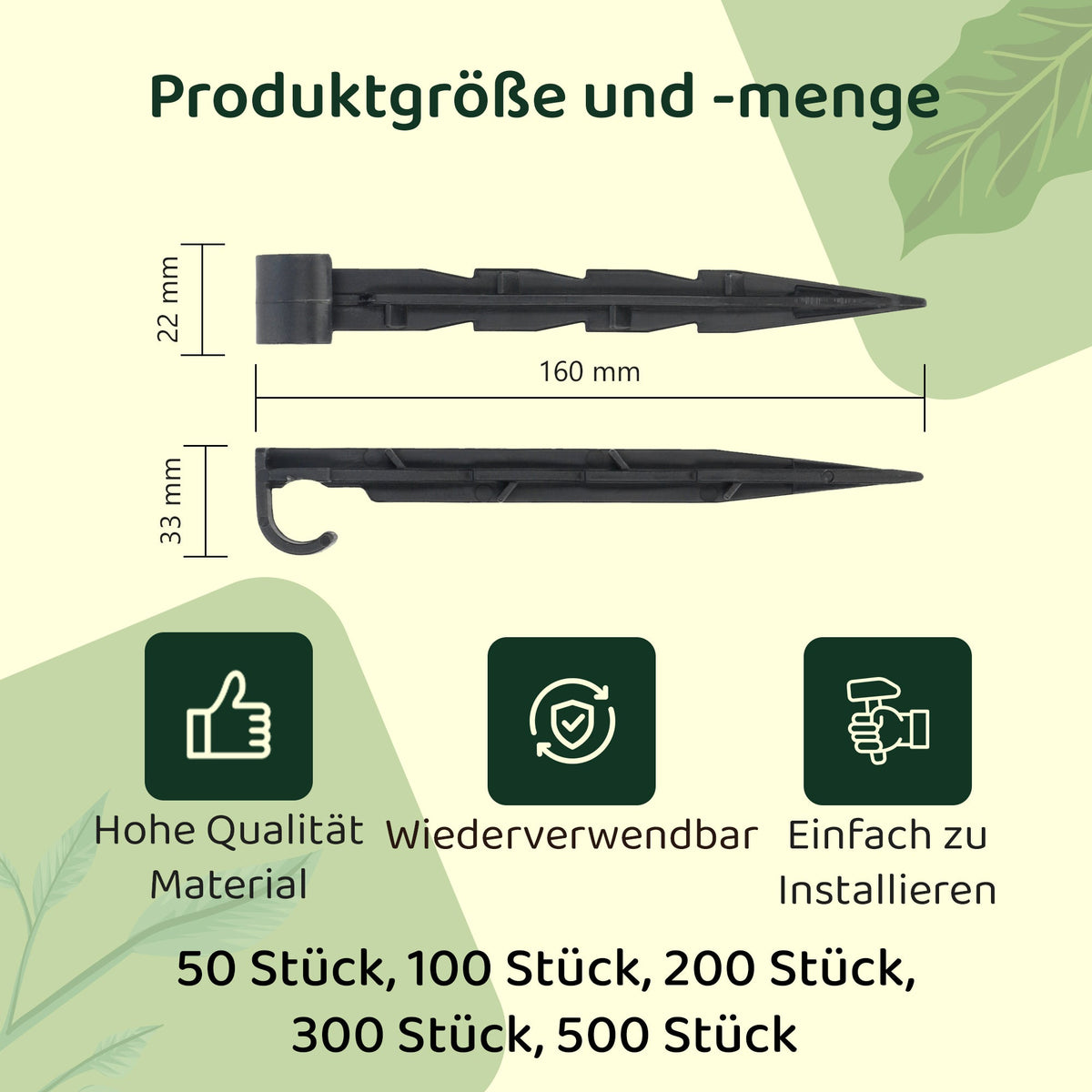 Gartenschlauch-Ankerspieß – Tropfschlauch-Erdspieß zur Bewässerung