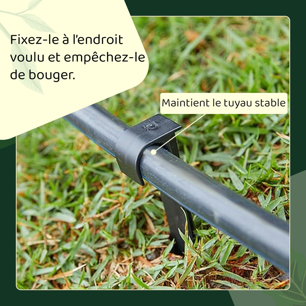 Pointe d'ancrage pour tuyau d'arrosage - Irrigation avec pointe de terre pour tuyau d'égouttement