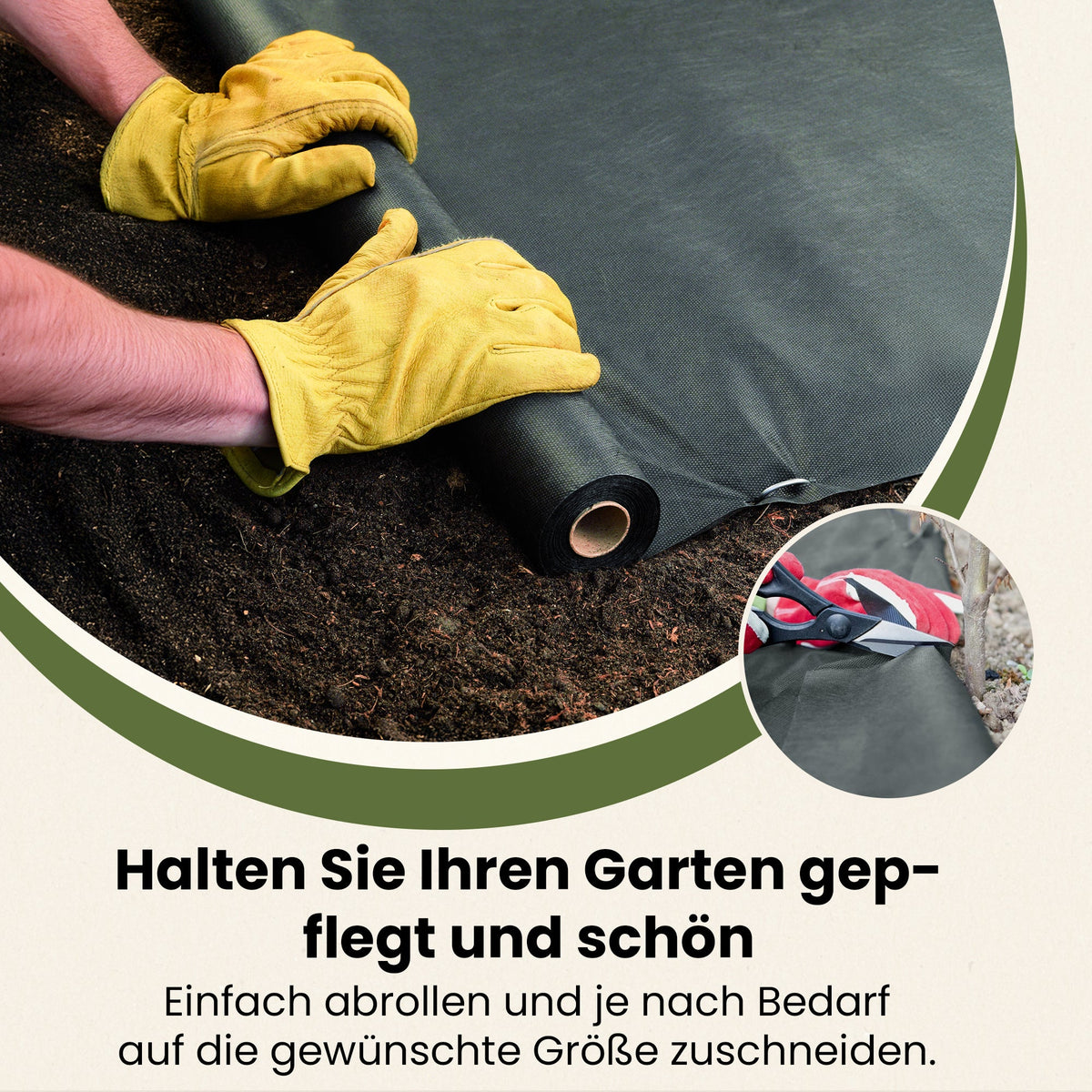 Unkrautvlies – schwarzes Vlies, wasserdurchlässig, UV-beständig – Meterware