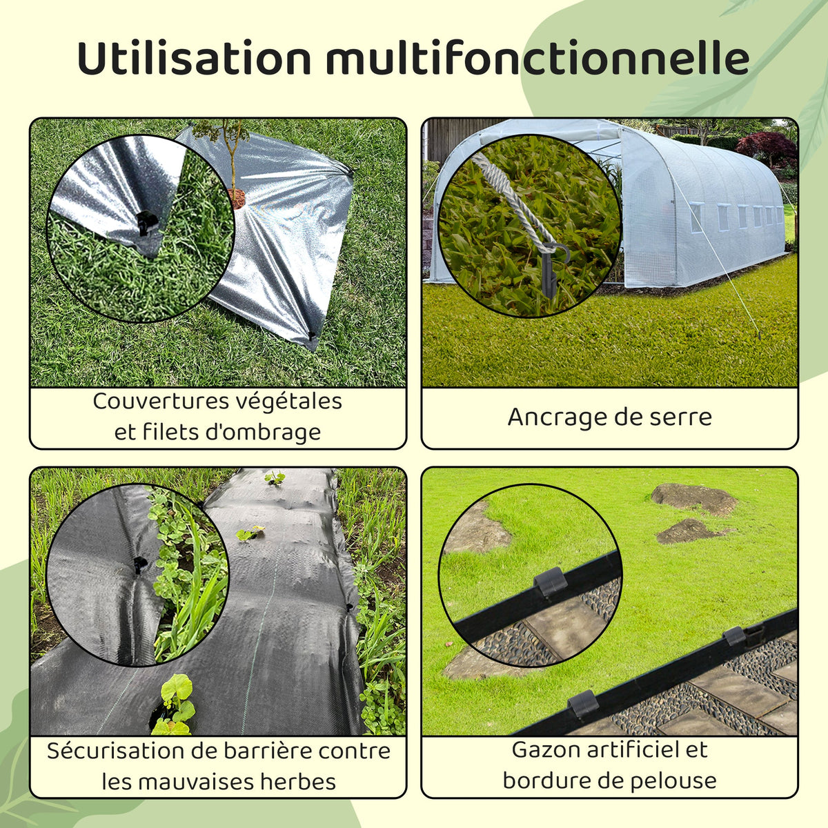 Pointe d'ancrage pour tuyau d'arrosage - Irrigation avec pointe de terre pour tuyau d'égouttement