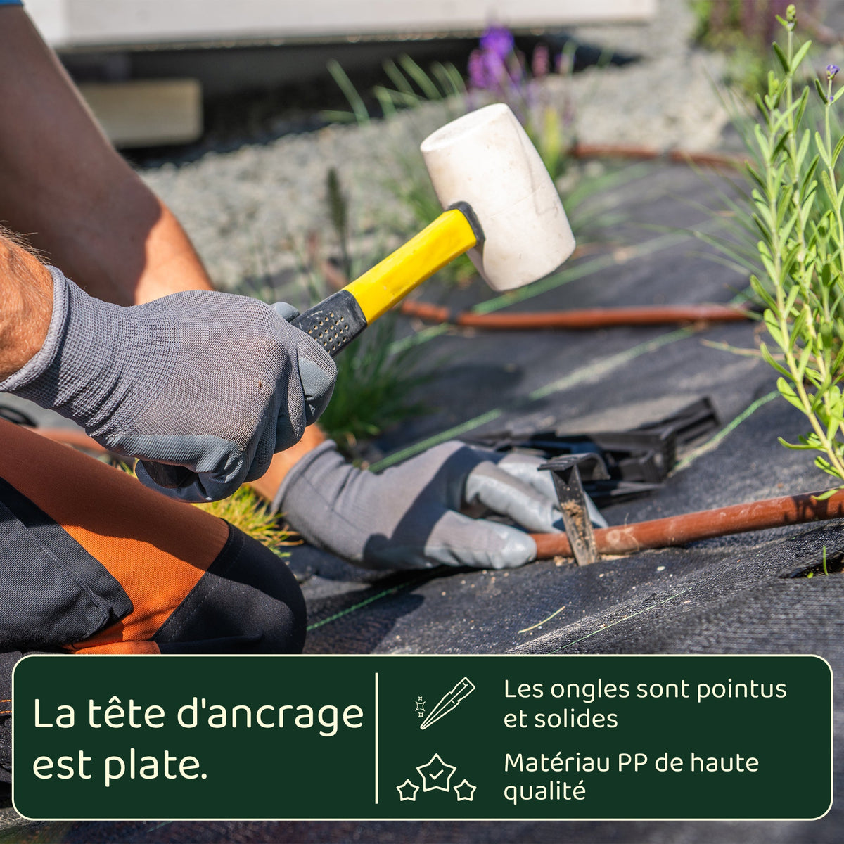 Pointe d'ancrage pour tuyau d'arrosage - Irrigation avec pointe de terre pour tuyau d'égouttement