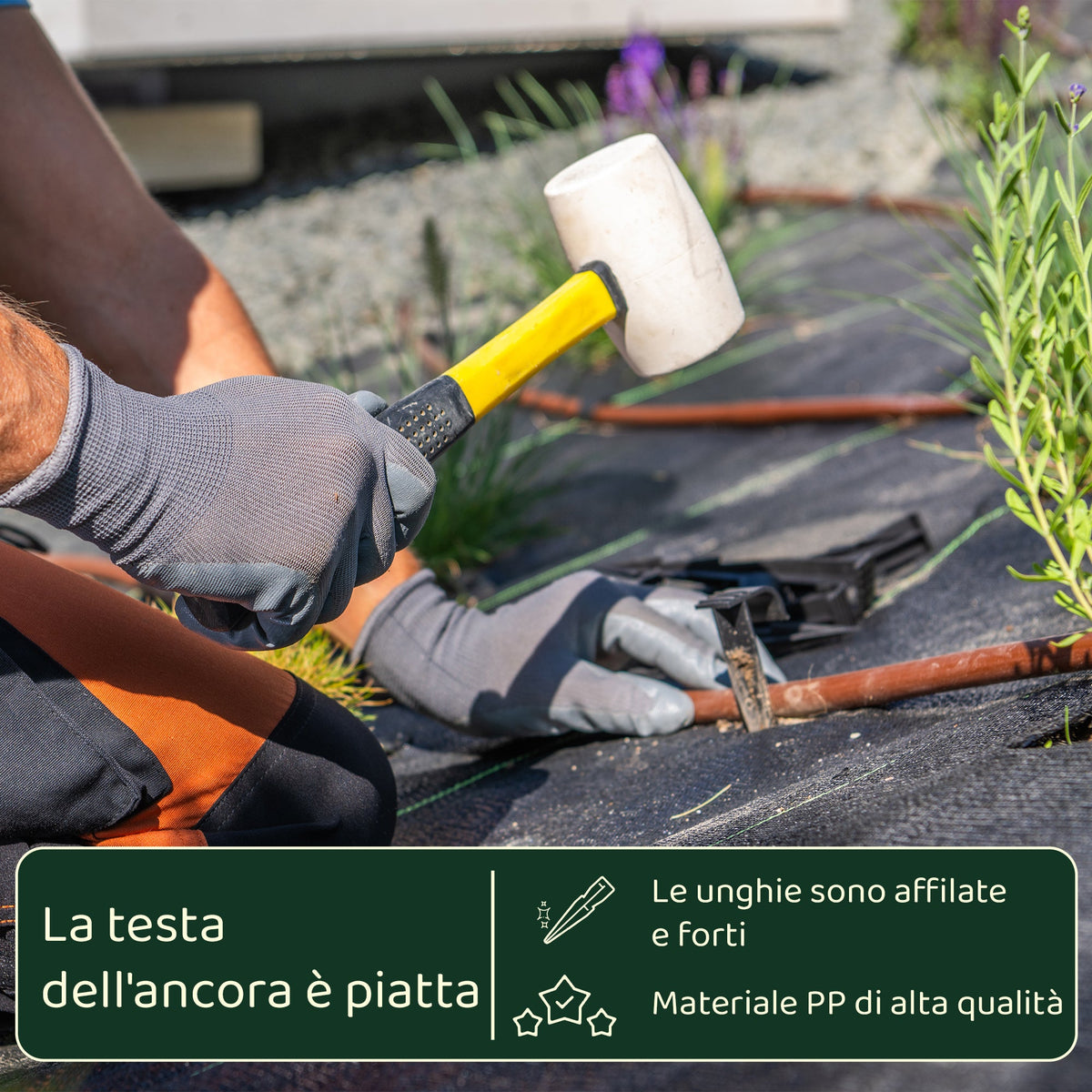 Picchetto di ancoraggio per tubo da giardino - Irrigazione con picchetto a terra per tubo gocciolante