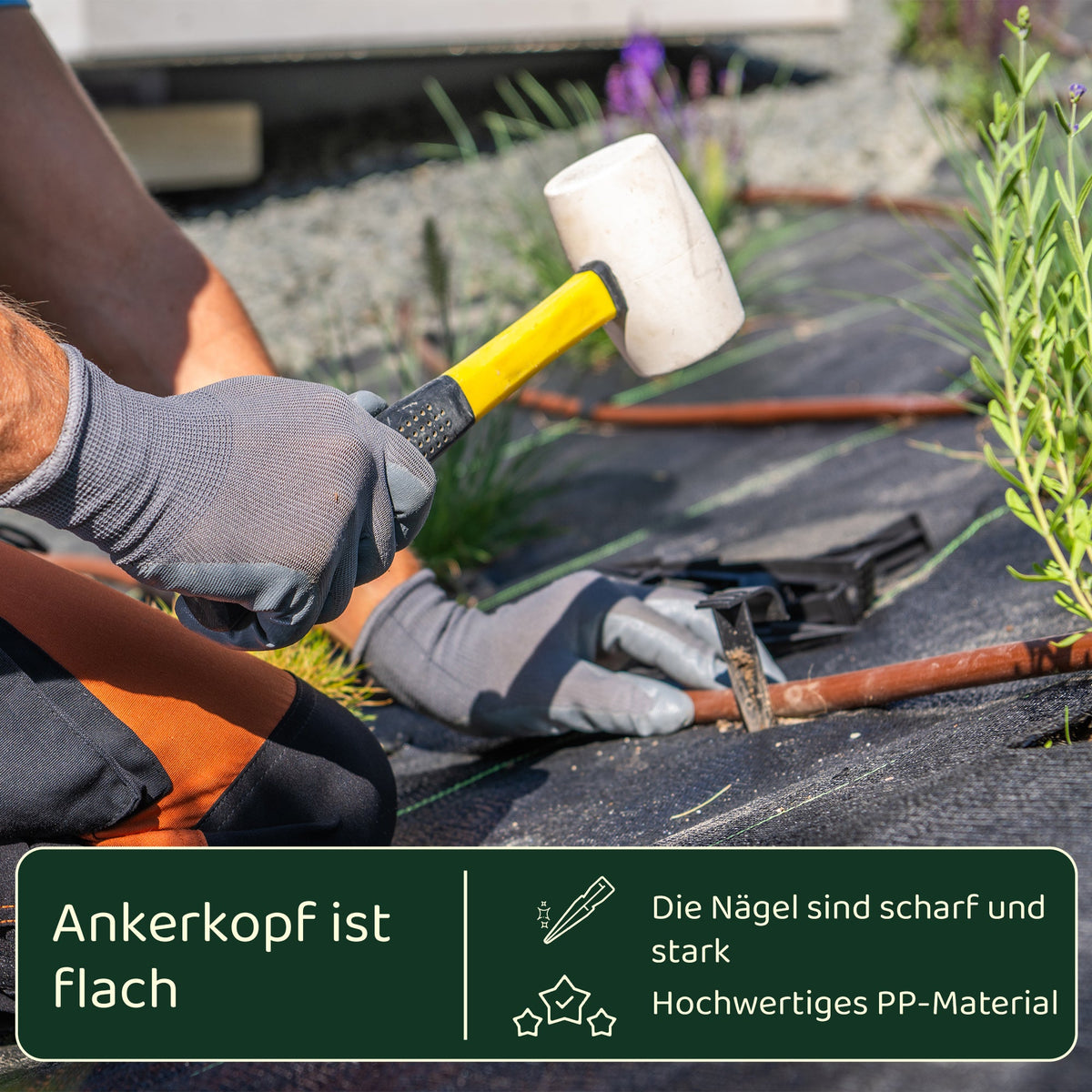 Gartenschlauch-Ankerspieß – Tropfschlauch-Erdspieß zur Bewässerung