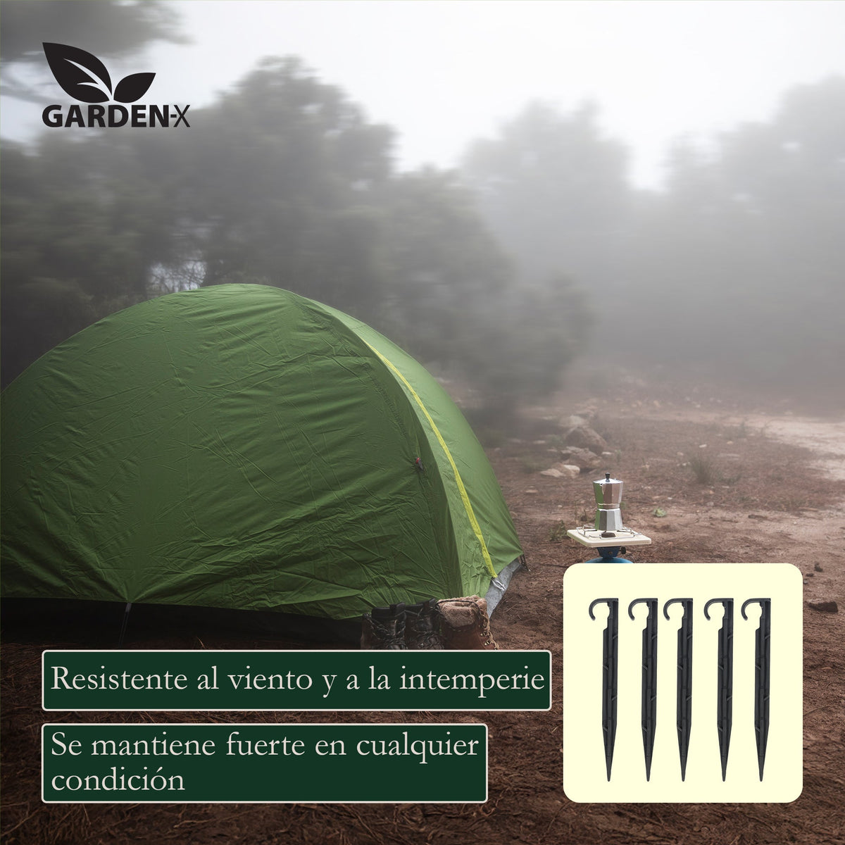Punta de anclaje para manguera de jardín - Riego con punta de tierra para manguera de goteo