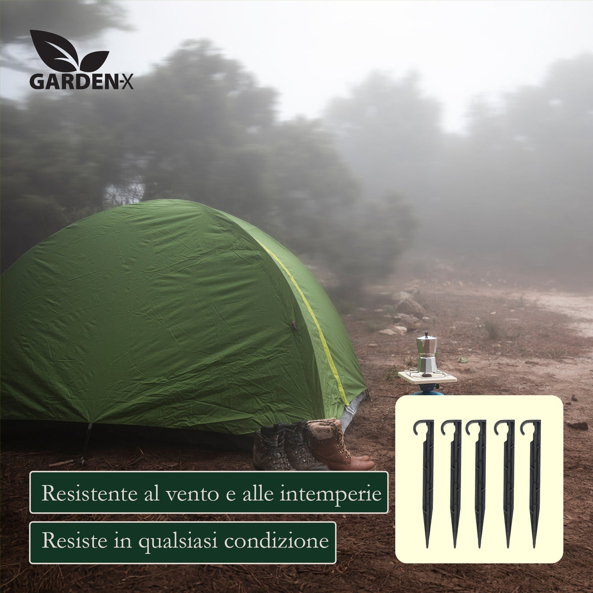 Picchetto di ancoraggio per tubo da giardino - Irrigazione con picchetto a terra per tubo gocciolante