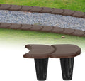 GARDENIX 3.8m Brown Plastic Lawn Edging (24 Modules)