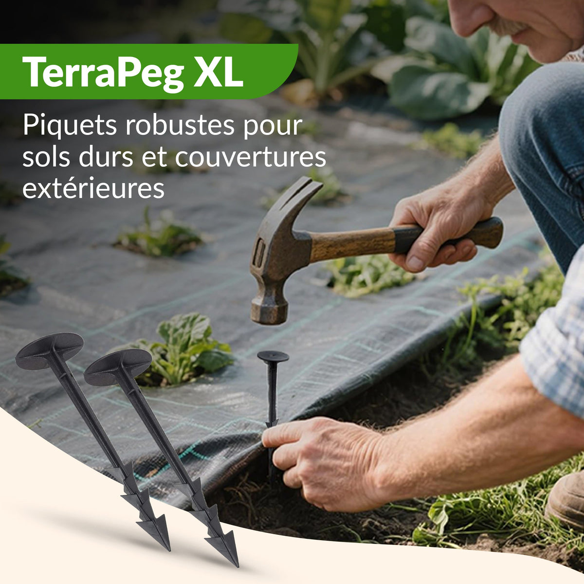 TerraPEG XL - Ancrages de sol robustes pour sols durs