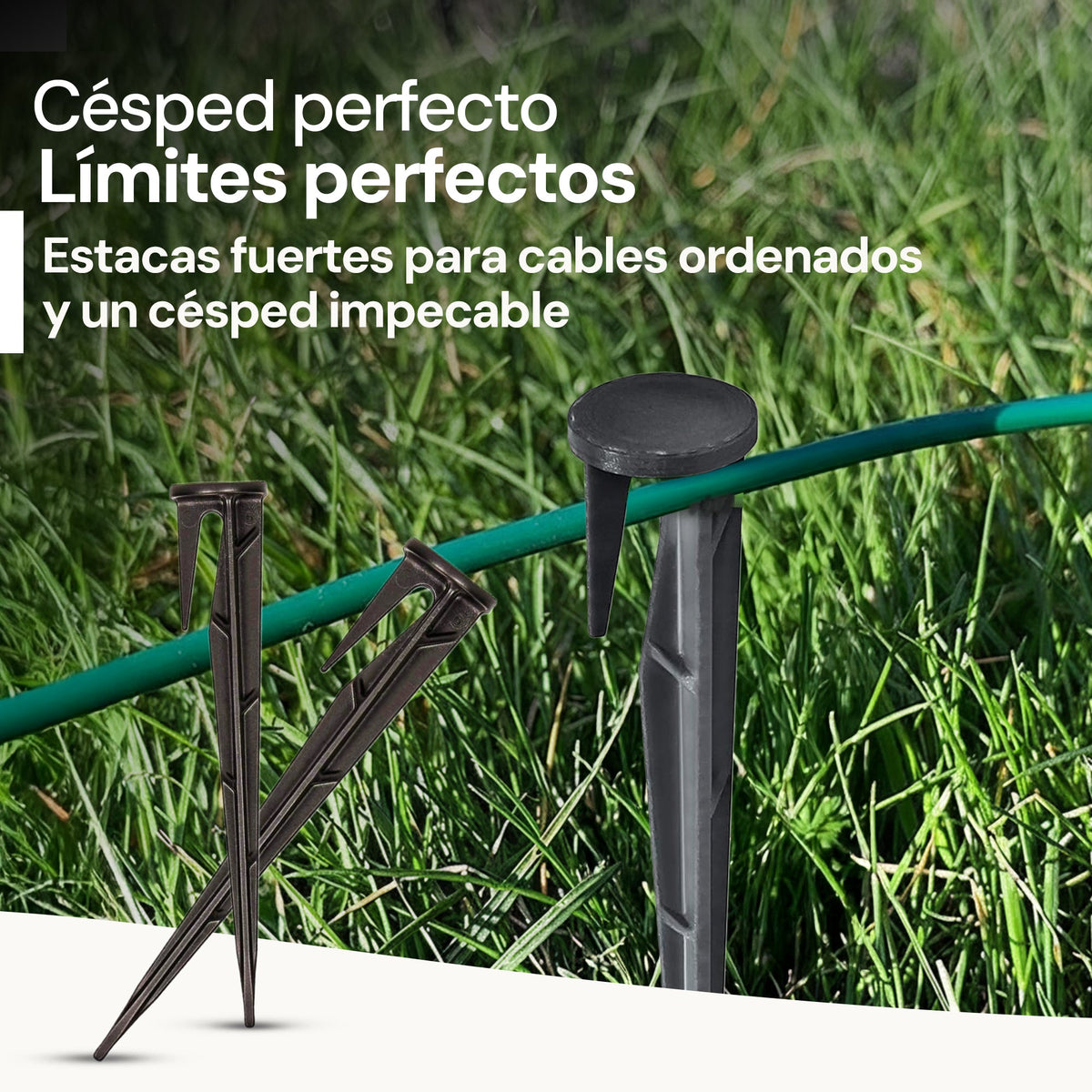 Clavijas de seguridad WirePEG para cable delimitador de cortacésped robótico
