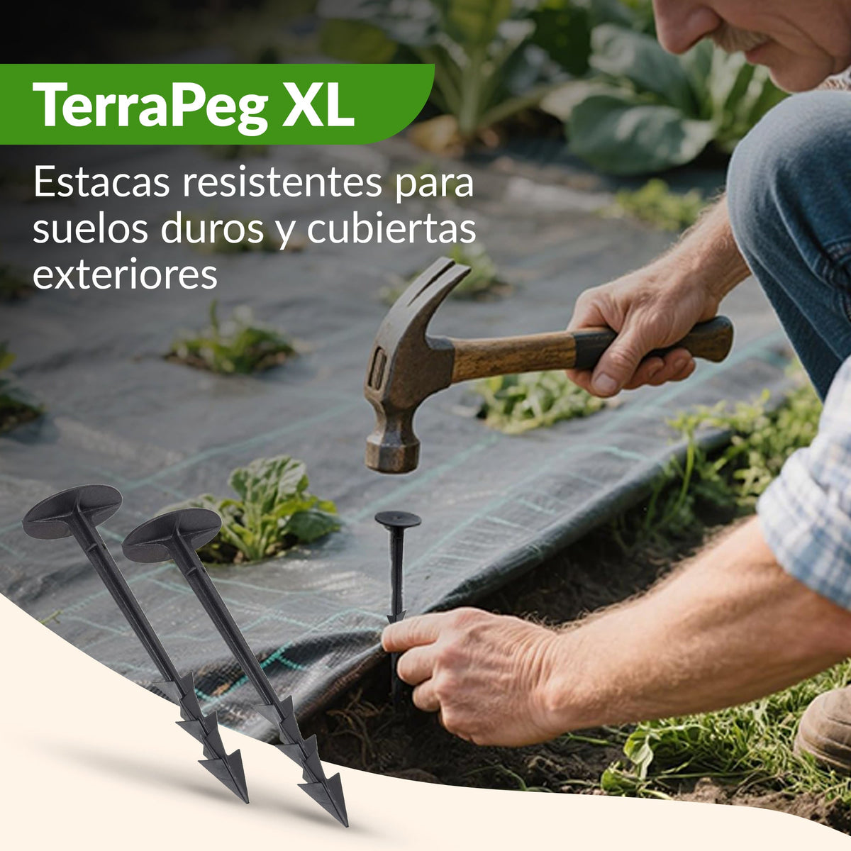 TerraPEG XL - Anclajes de suelo de alta resistencia para terrenos duros