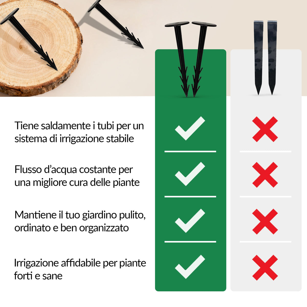 Picchetti di fissaggio TerraPIN per tessuti orizzontali
