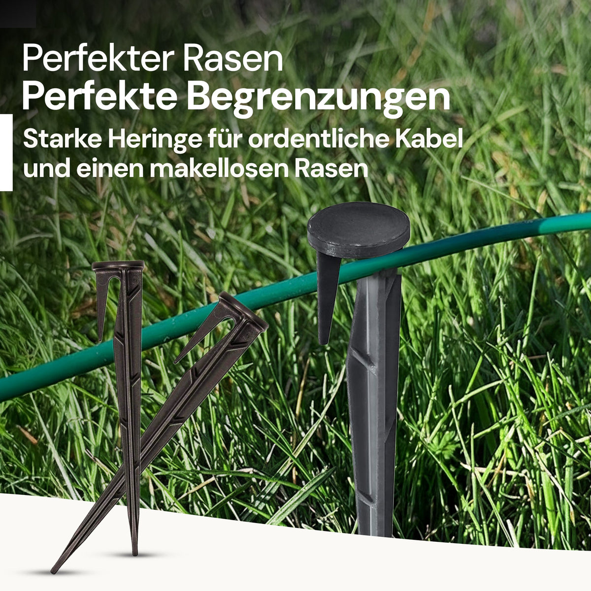 WirePEG-Sicherungsstifte für den Begrenzungsdraht des Rasenmäherroboters