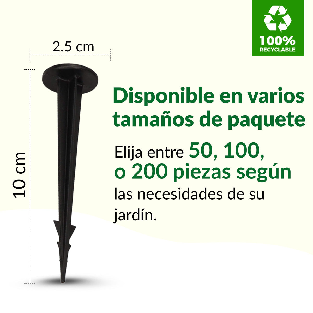 Mini clavijas de seguridad para tela apaisada