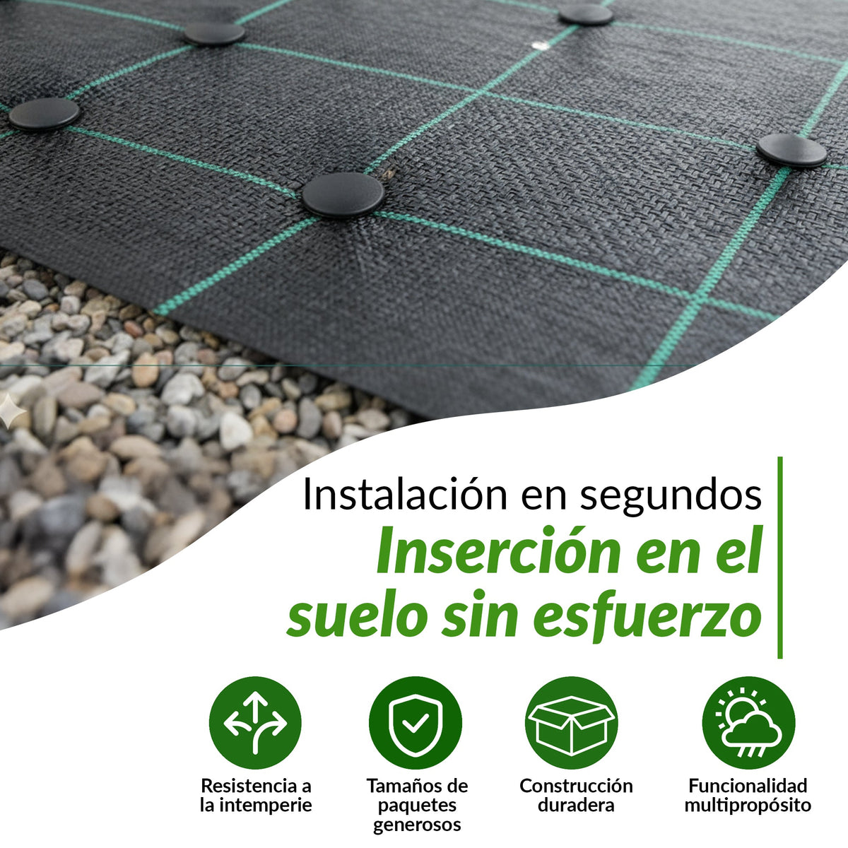 <tc>GARDENIX</tc> Estacas de anclaje para jardín - TerraPEG Pro: tela antihierbas, tela para paisajismo y cubiertas para areneros.
