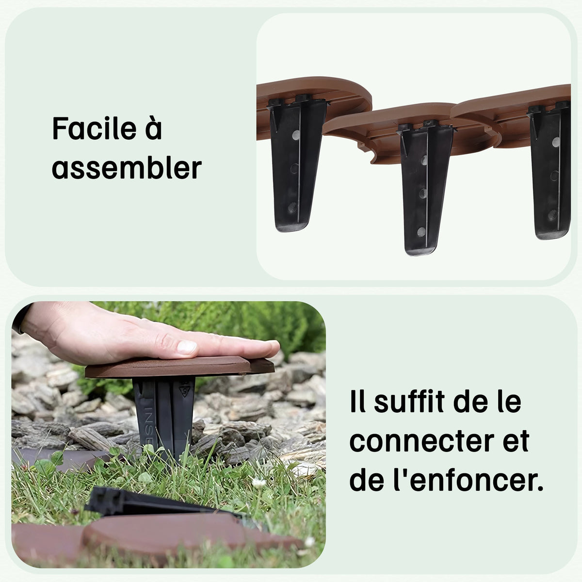 Bordures de pelouse en plastique Ipak Prospore (24 modules)