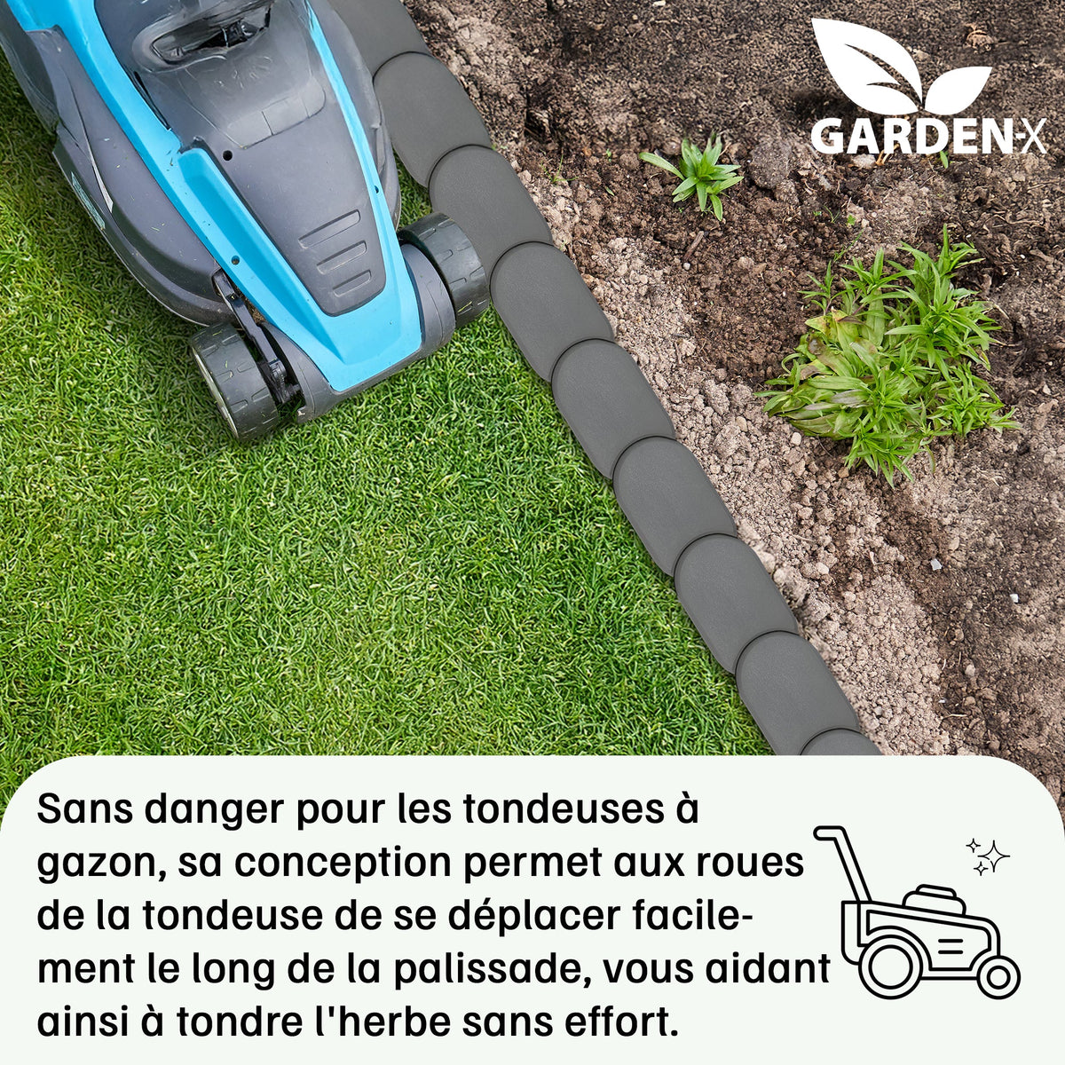 Bordures de pelouse en plastique Ipak Prospore (24 modules)