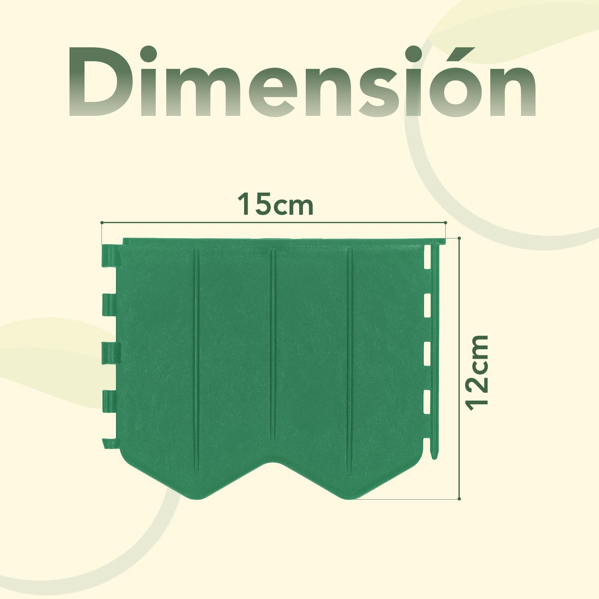 Borde de césped de plástico marrón - Borde flexible reciclado de 5,15 m