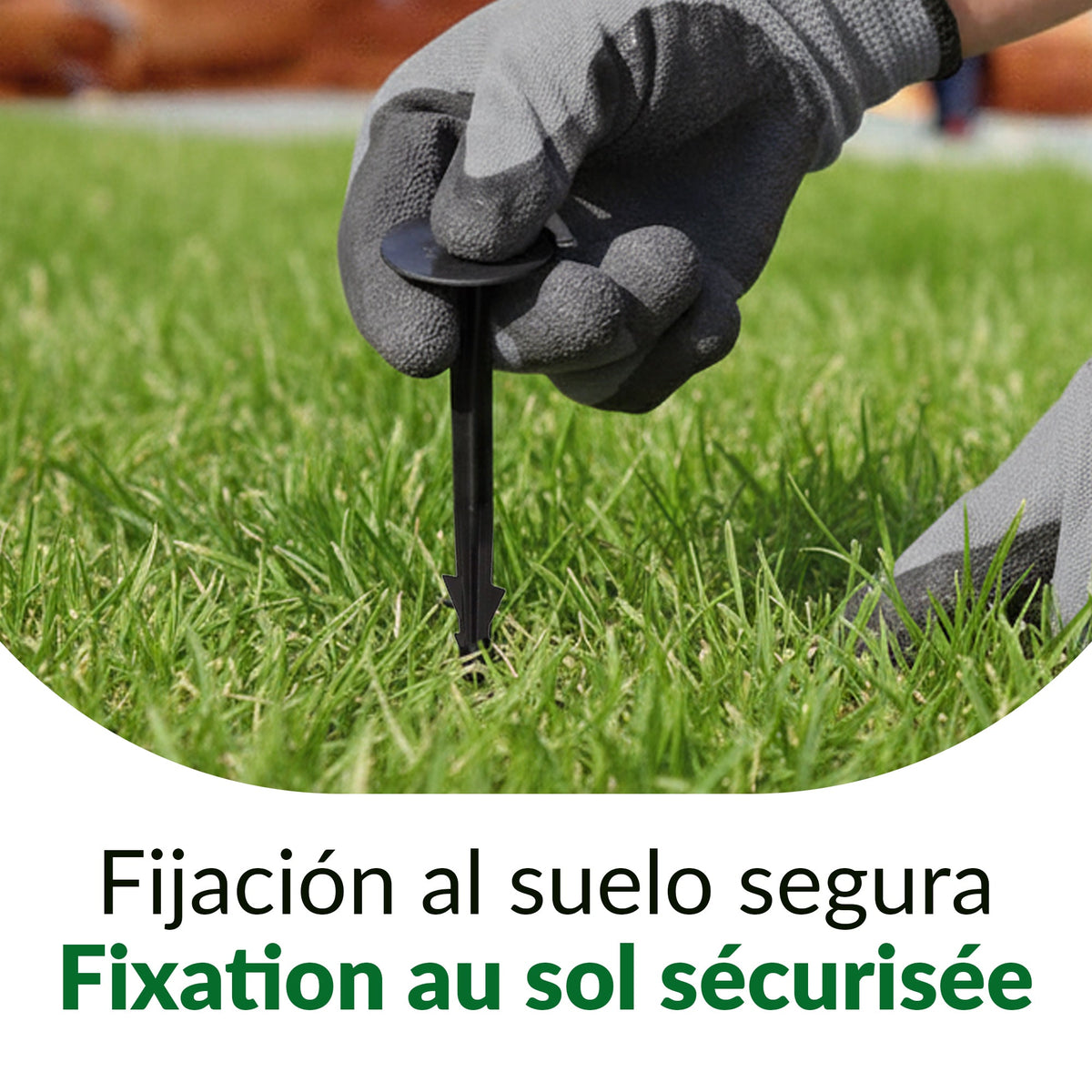 Mini piquets de fixation pour tissu paysager