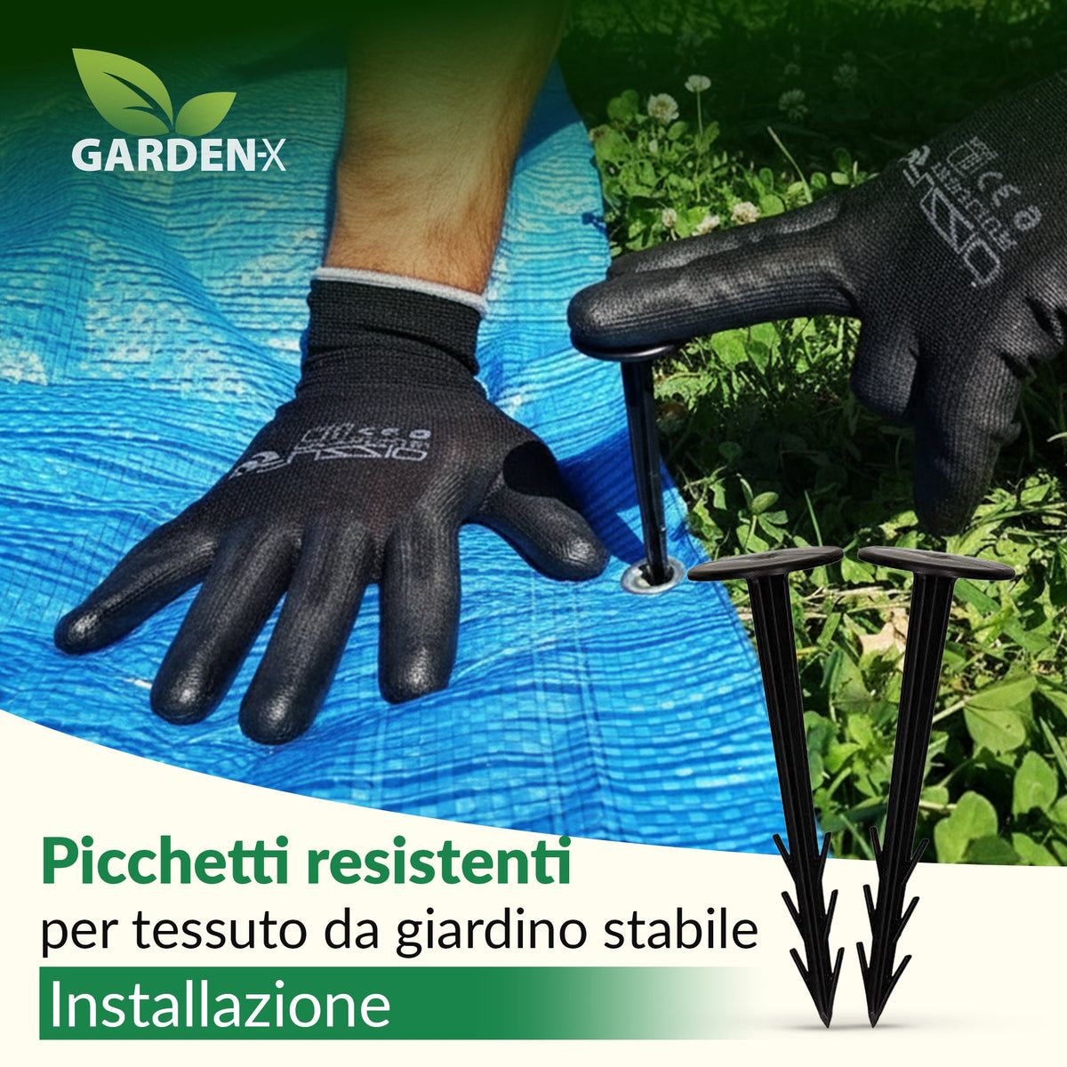 Picchetti di fissaggio TerraPIN per tessuti orizzontali
