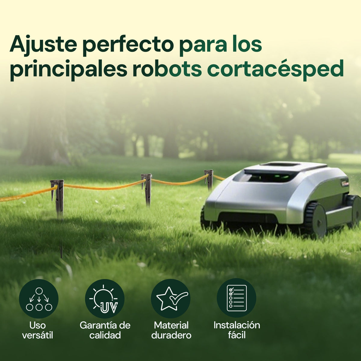 Clavijas de seguridad WirePEG para cable delimitador de cortacésped robótico