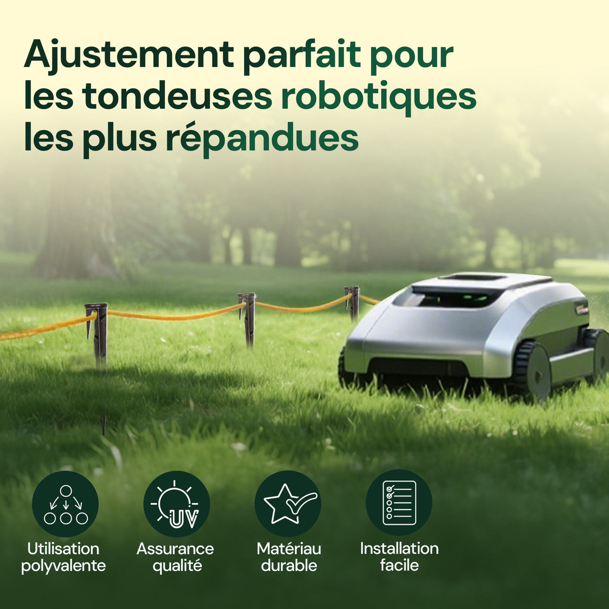 Piquets de fixation WirePEG pour fil de délimitation de tondeuse à gazon robotique