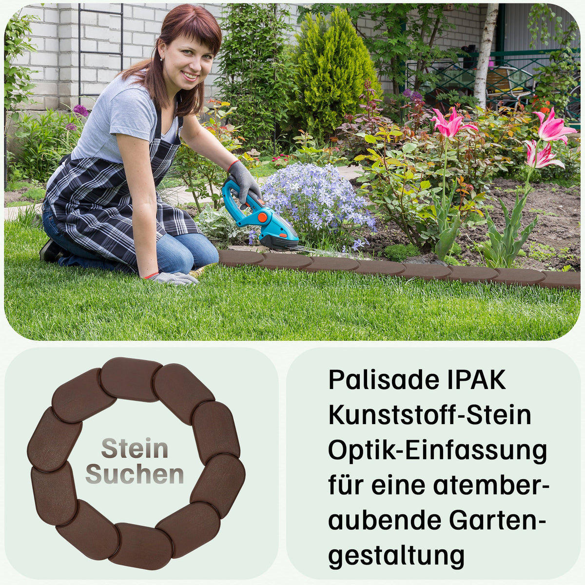 Ipak Prospore Kunststoff-Rasenkanten (24 Module)