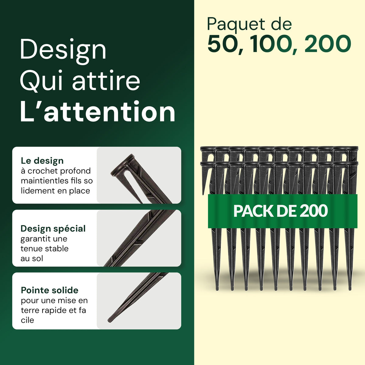 Piquets de fixation WirePEG pour fil de délimitation de tondeuse à gazon robotique