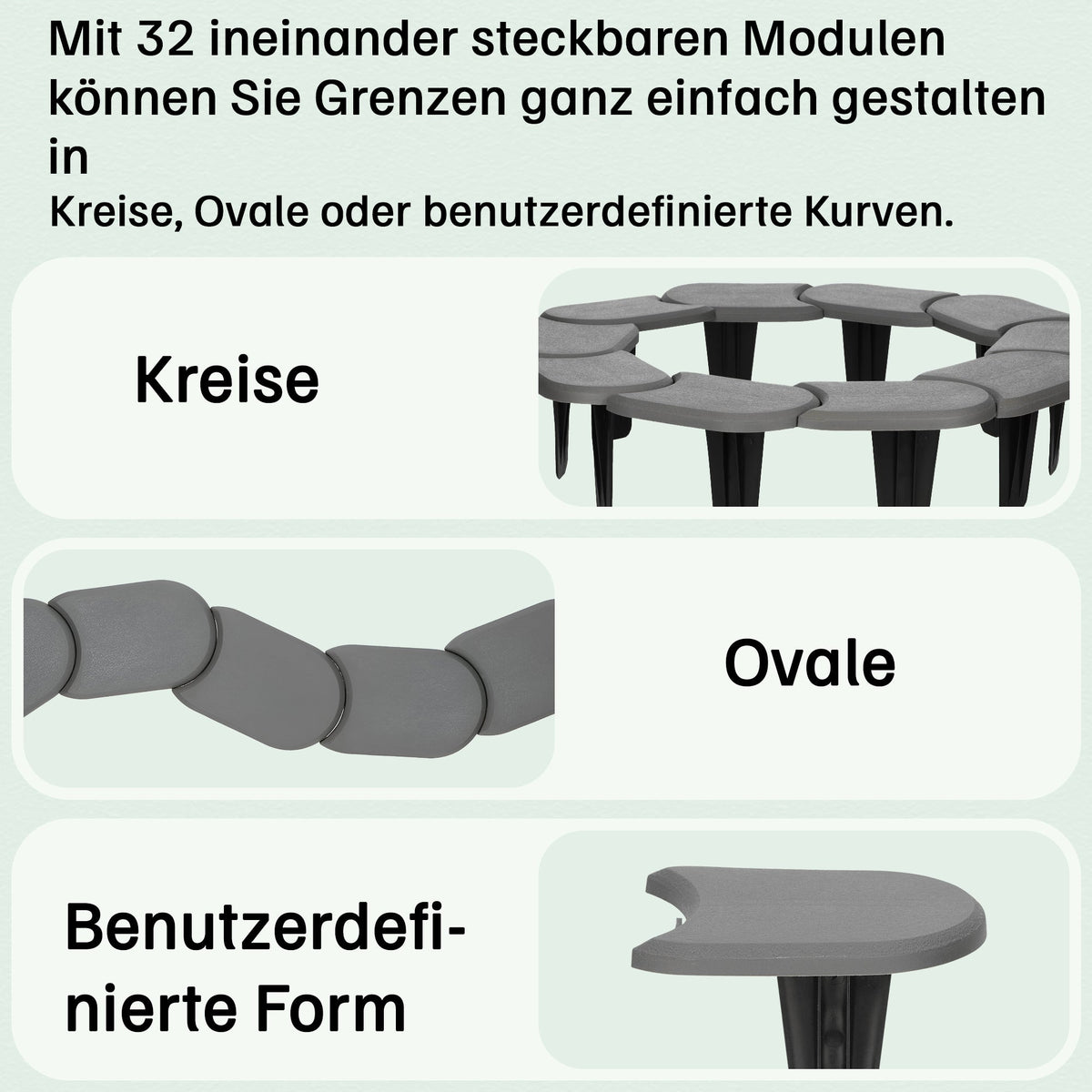 Ipak Prospore Kunststoff-Rasenkanten (24 Module)