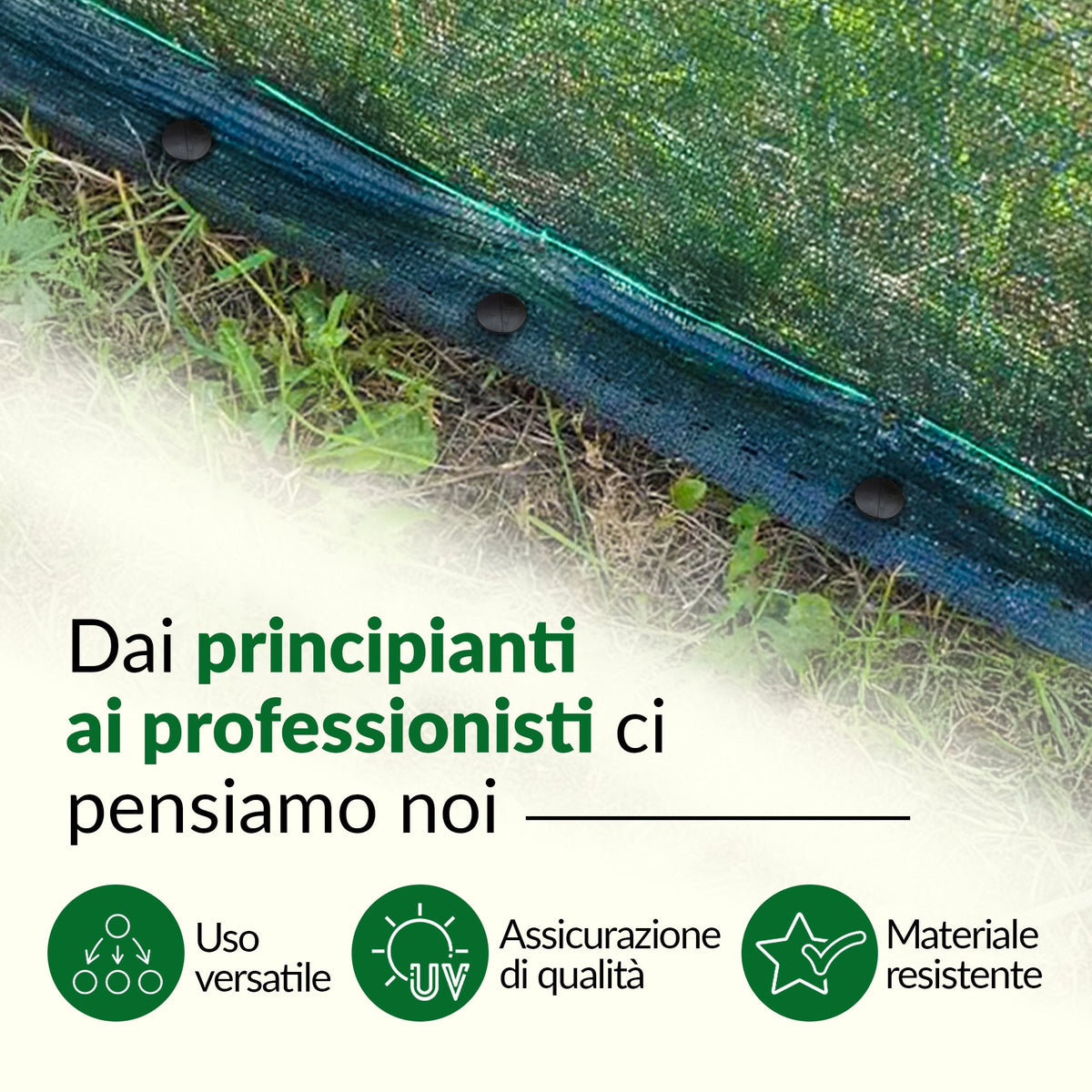 Mini picchetti di fissaggio in tessuto orizzontale