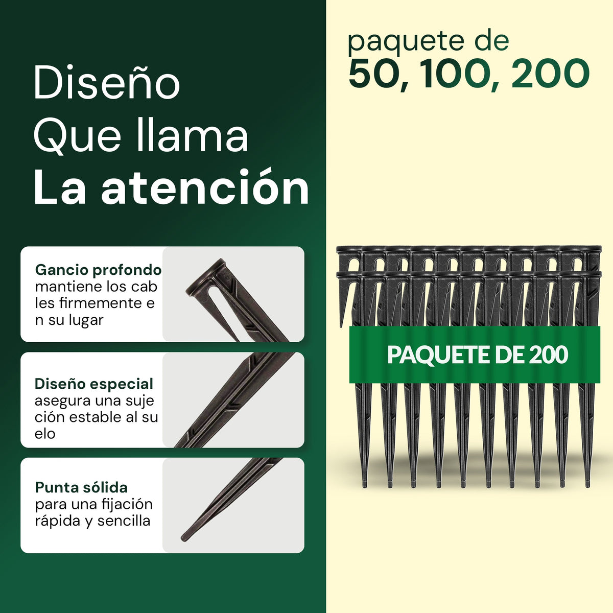 Clavijas de seguridad WirePEG para cable delimitador de cortacésped robótico