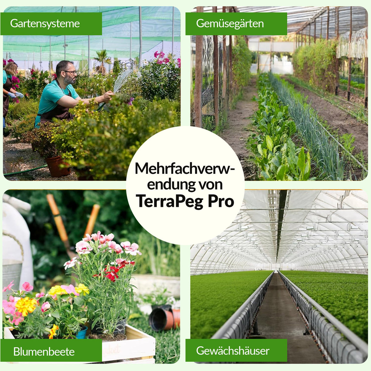 <tc>GARDENIX</tc> Gartenerdanker – TerraPEG Pro Unkrautvlies, Landschaftsvlies und Sandkastenabdeckungen