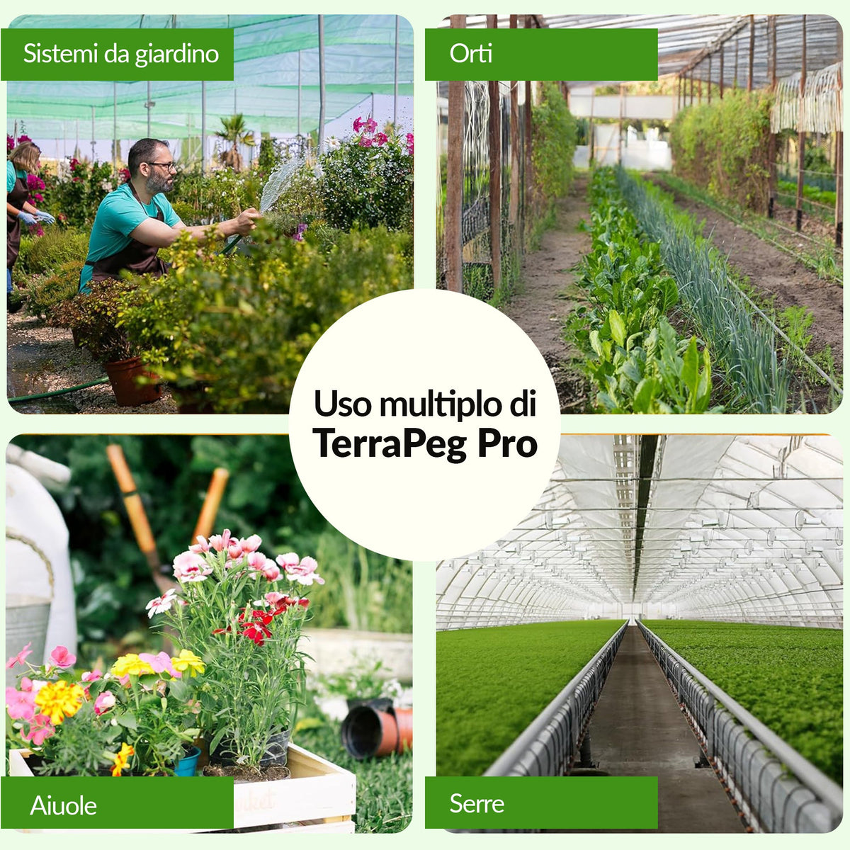 <tc>GARDENIX</tc> Picchetti di ancoraggio per giardino - Tessuto per il controllo delle erbacce TerraPEG Pro, tessuto per paesaggistica e coperture per sabbiere