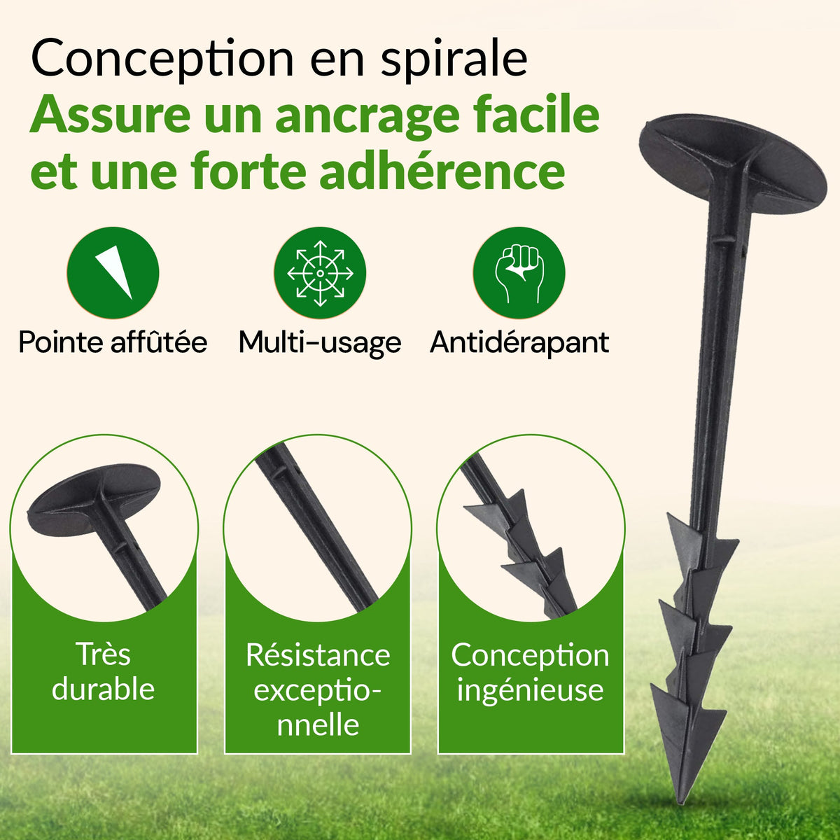 TerraPEG XL - Ancrages de sol robustes pour sols durs