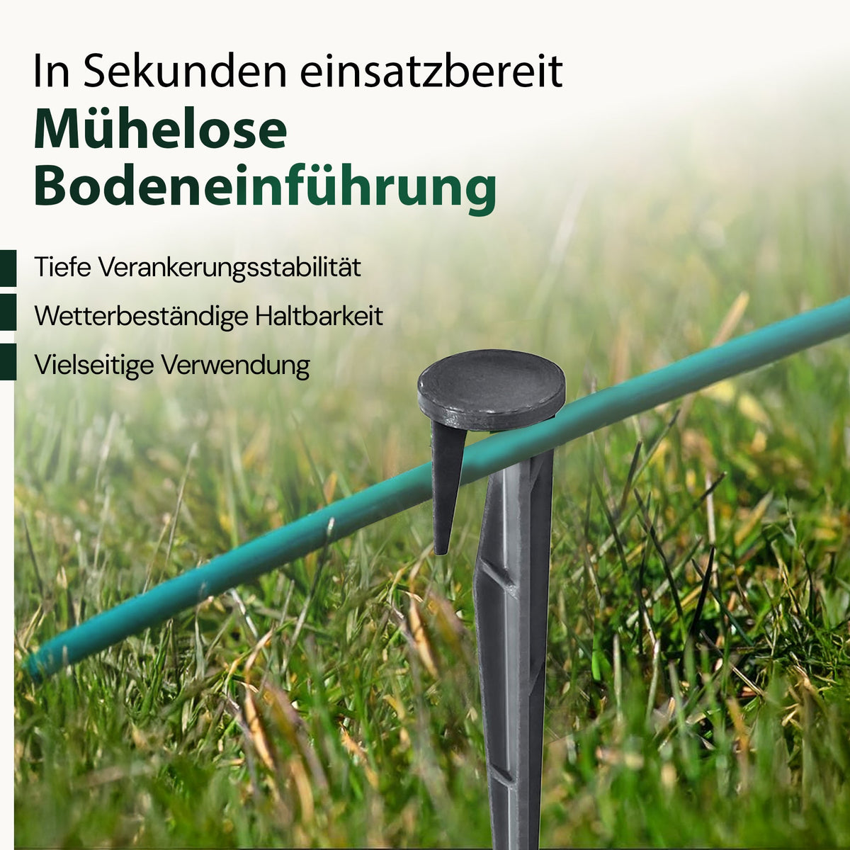 WirePEG-Sicherungsstifte für den Begrenzungsdraht des Rasenmäherroboters