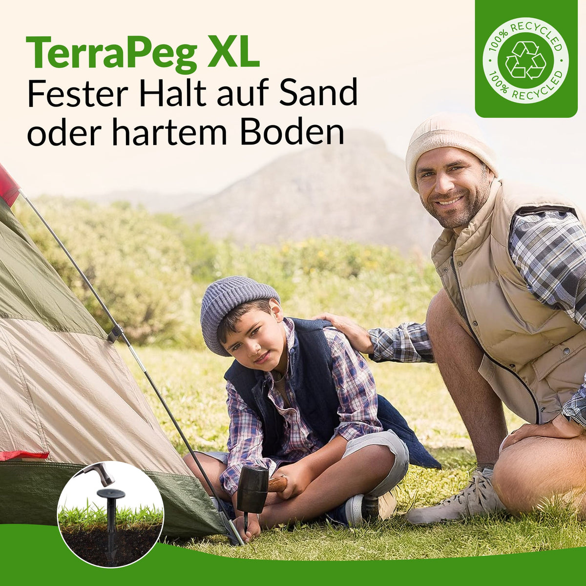 TerraPEG XL – Hochleistungs-Bodenanker für harten Boden