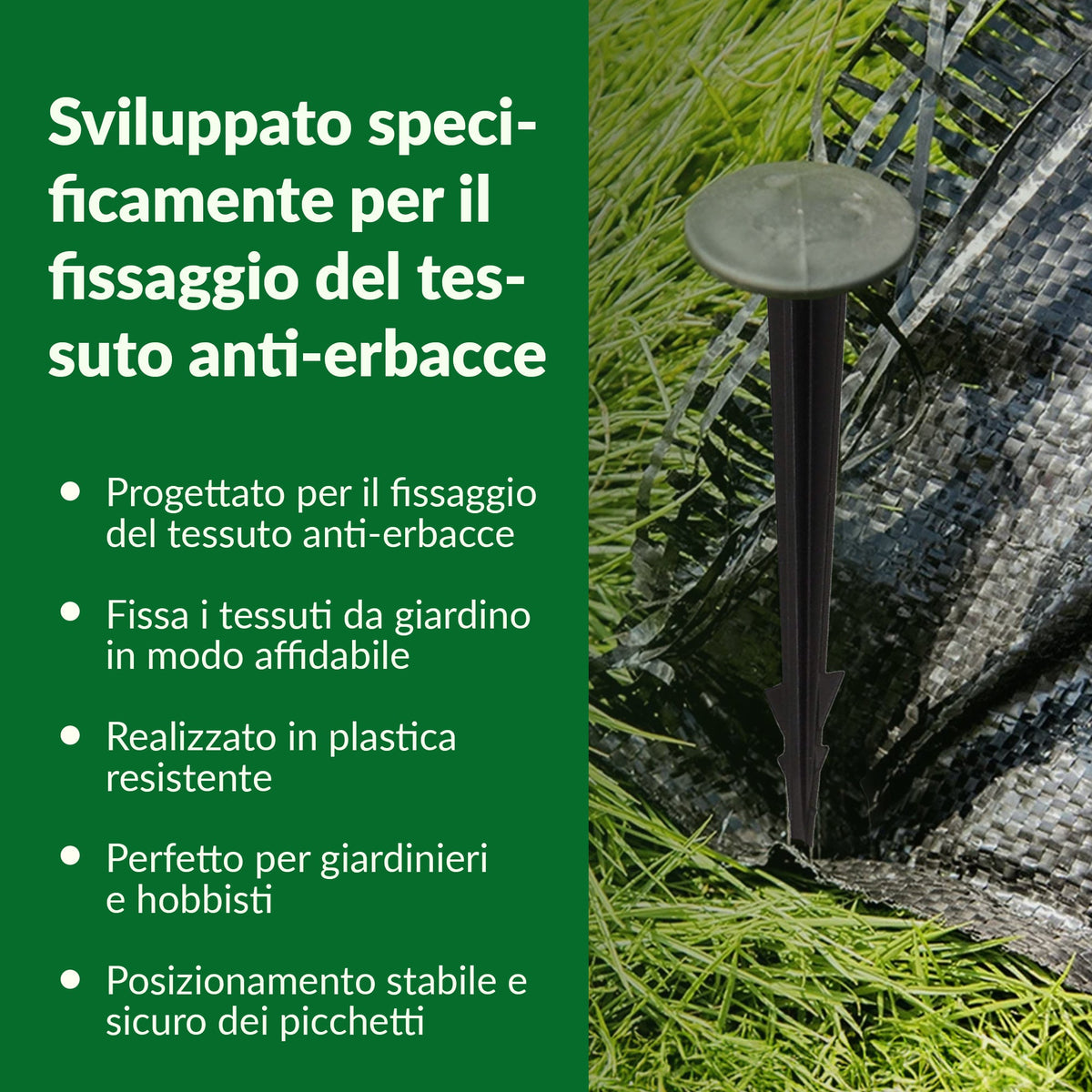 Mini picchetti di fissaggio in tessuto orizzontale