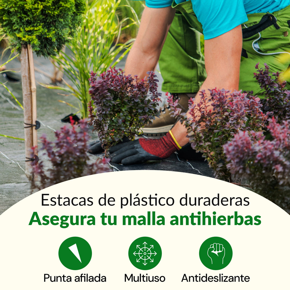 Clavijas de seguridad TerraPIN para tela paisajística