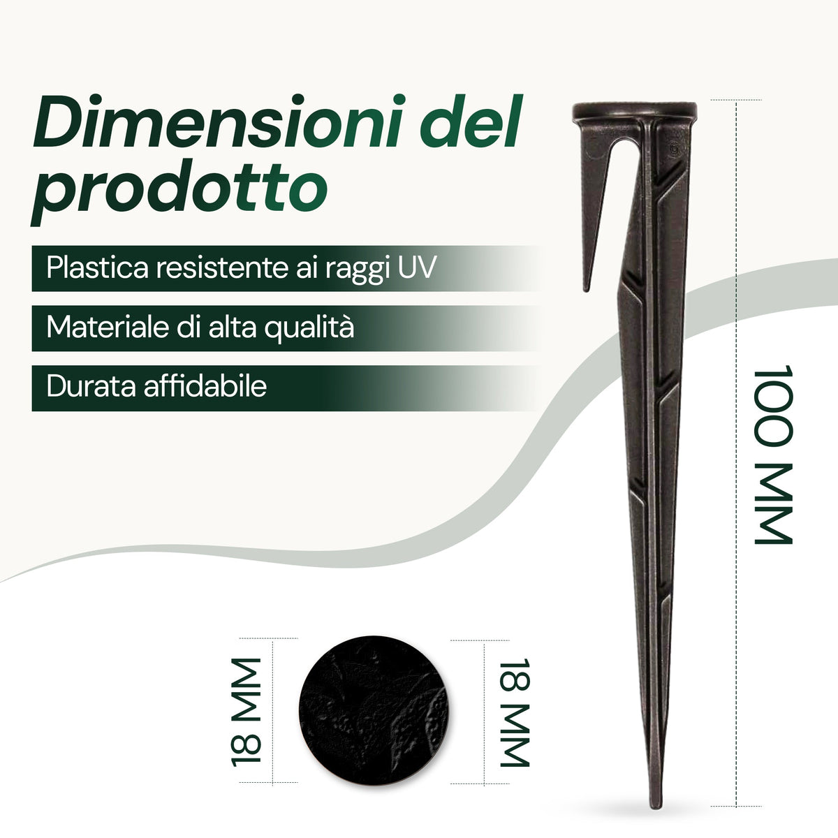 Picchetti di fissaggio WirePEG per cavo perimetrale del rasaerba robotizzato