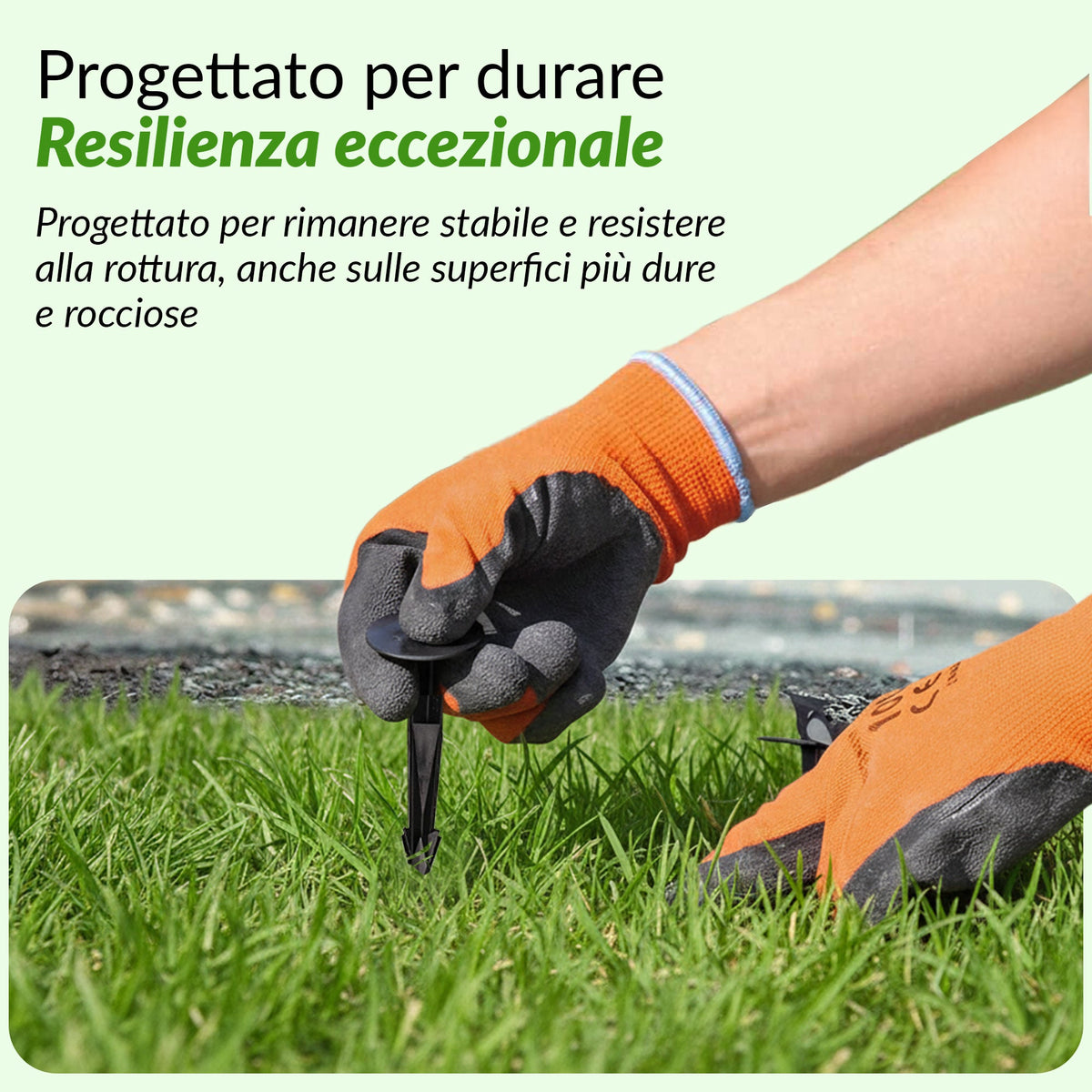<tc>GARDENIX</tc> Picchetti di ancoraggio per giardino - Tessuto per il controllo delle erbacce TerraPEG Pro, tessuto per paesaggistica e coperture per sabbiere
