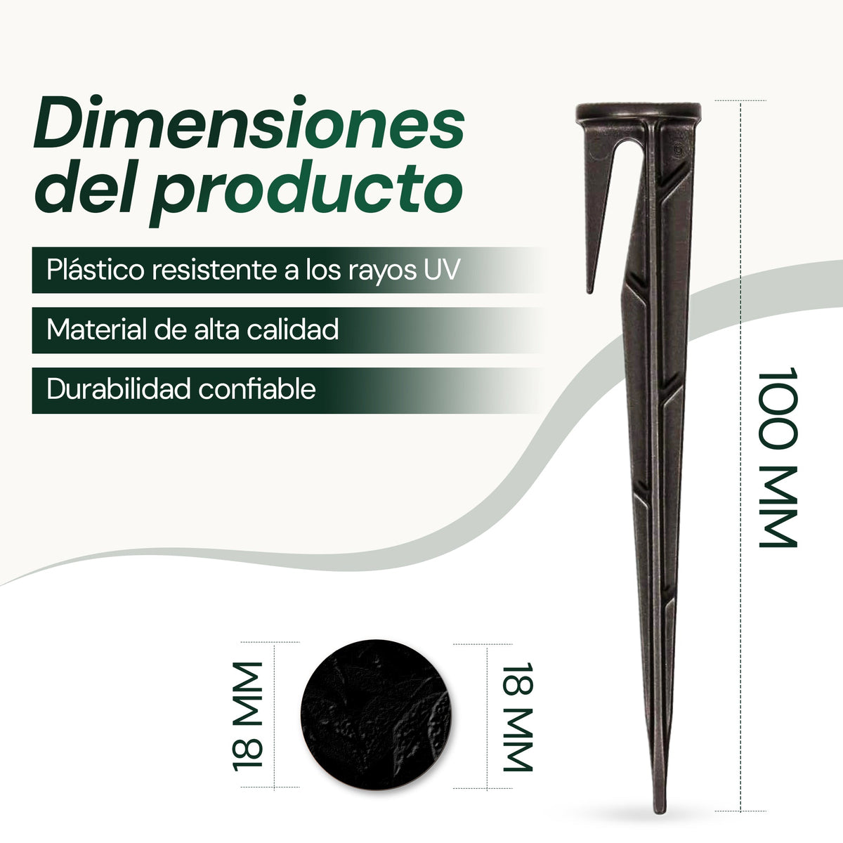 Clavijas de seguridad WirePEG para cable delimitador de cortacésped robótico
