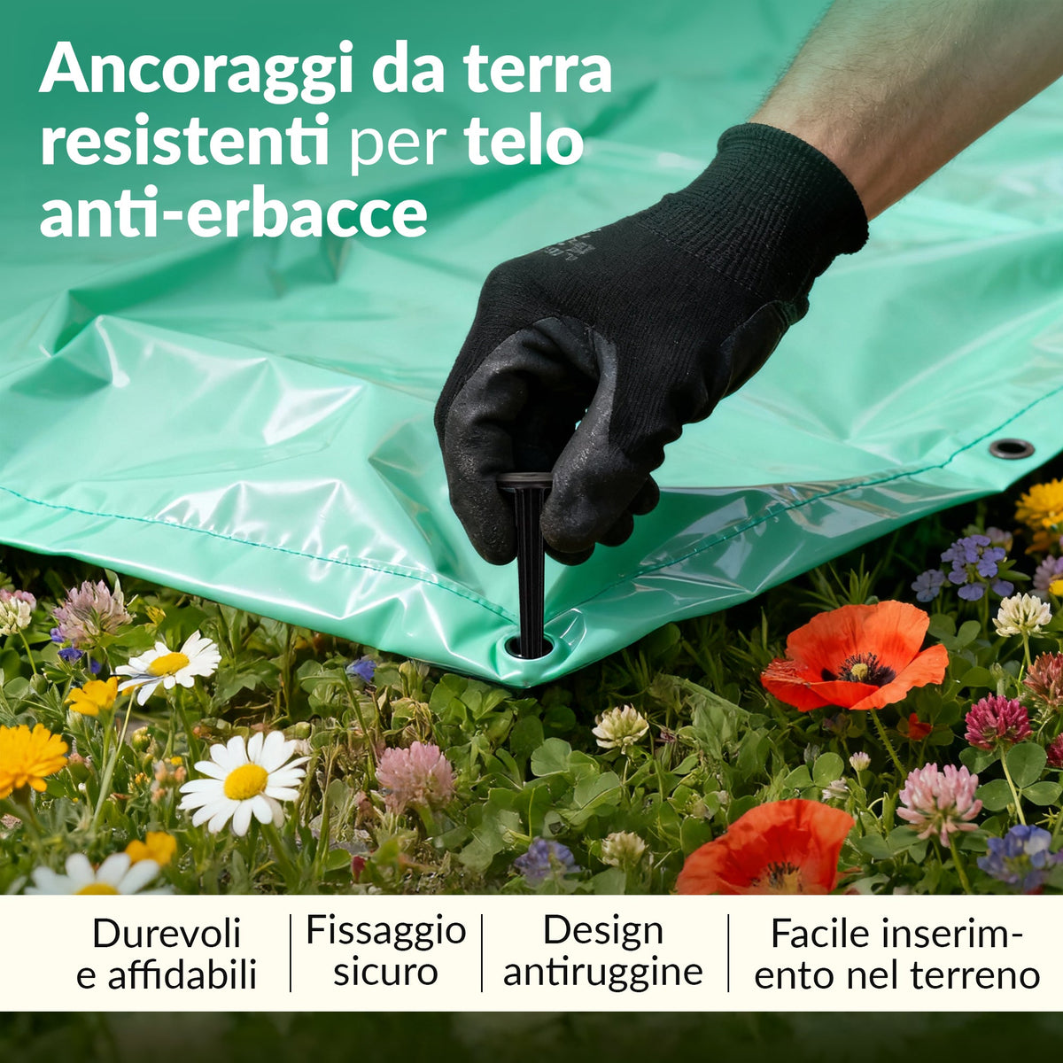 Picchetti di fissaggio TerraPIN per tessuti orizzontali