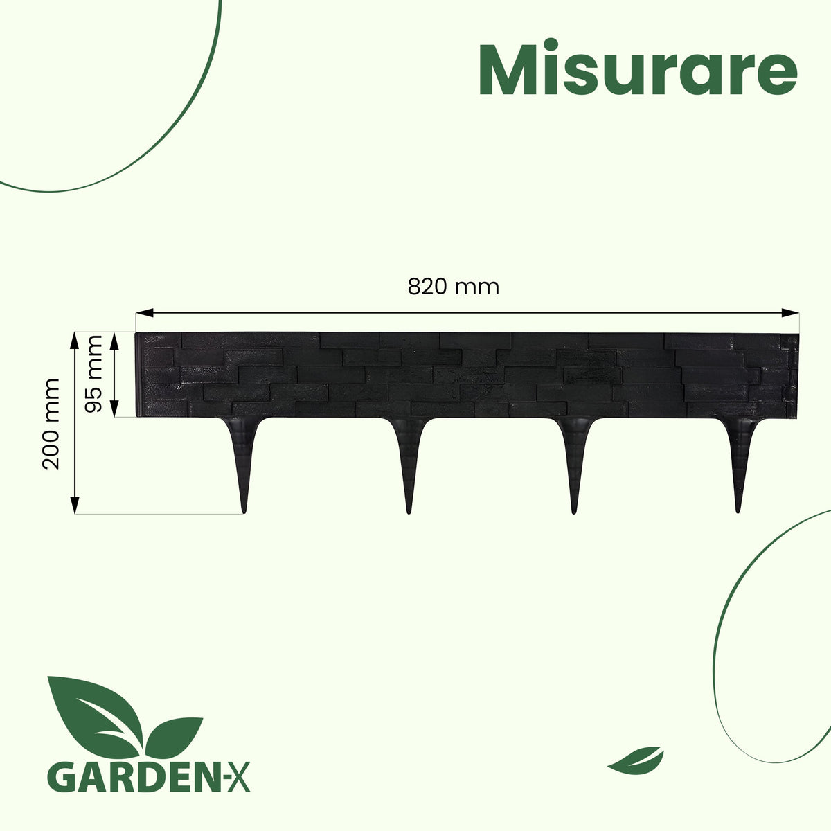 Bordo per letto da giardino effetto pietra da 3,16 m