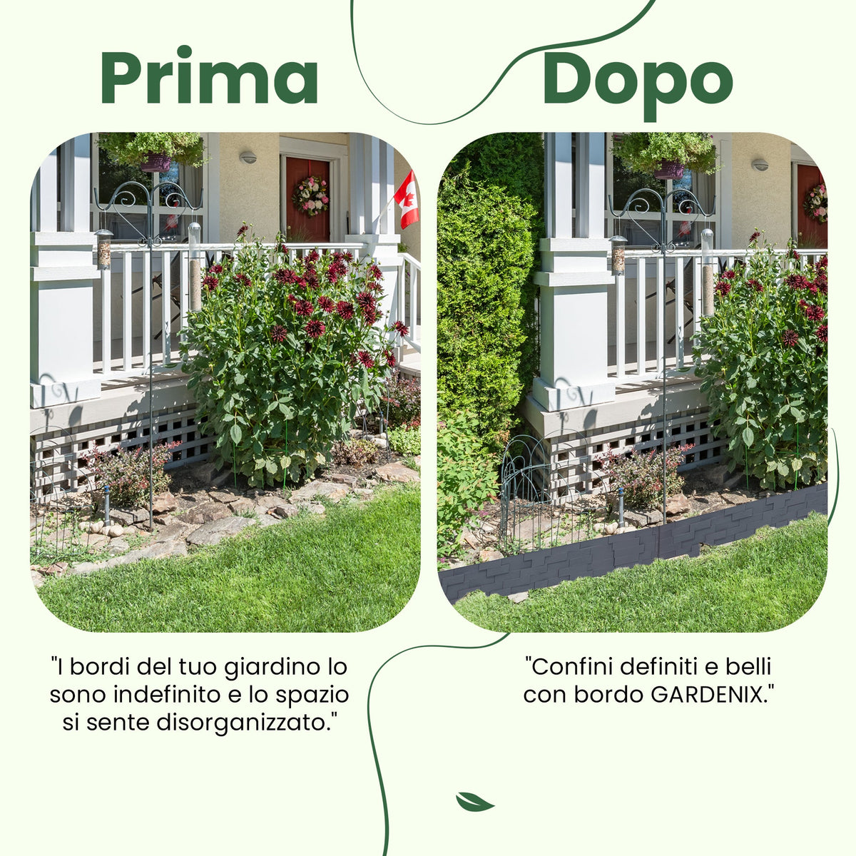 Bordo per letto da giardino effetto pietra da 3,16 m