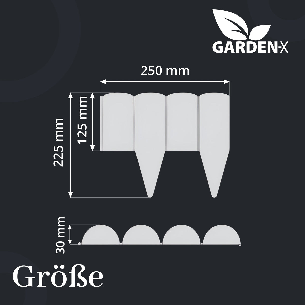 Garteneinfassung in Holzoptik – 2,5 m flexibler Rasen & Blumenbeetumrandung