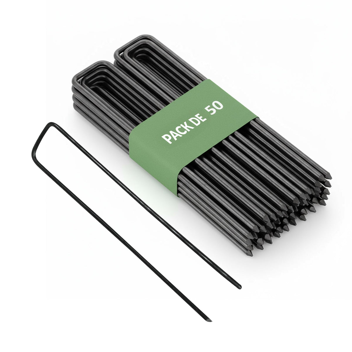 100x piquets de sol - piquets en acier galvanisé de 200 mm pour polaire de jardin & filets