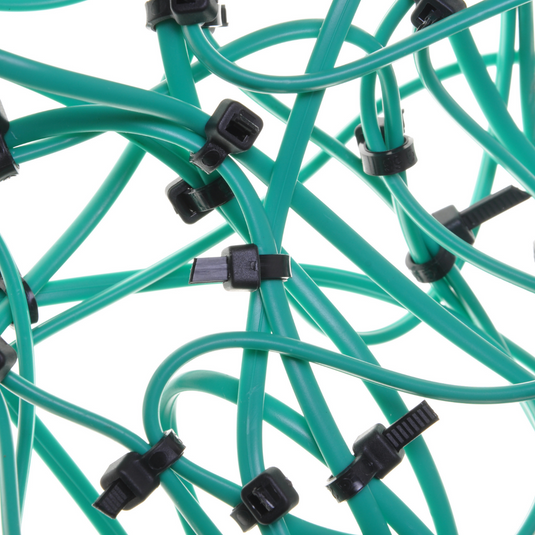 GARDENIX plantenbinders, kabelbinders, 100 stuks, herbruikbaar, verstelbaar zwart