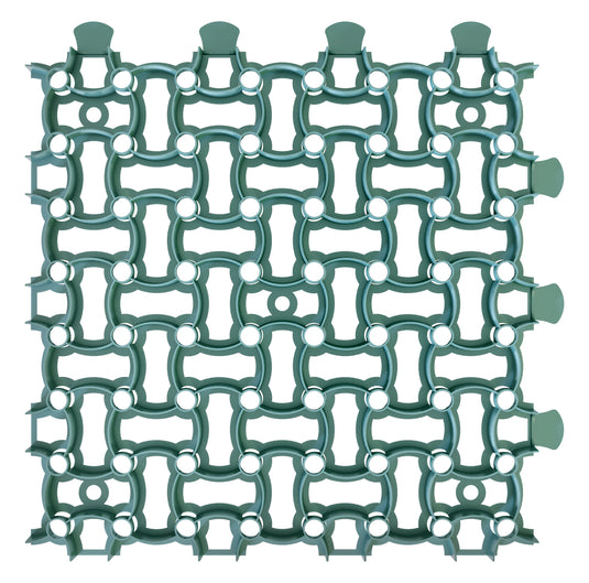 GARDENIX 4 stuks/1 m² puzzel paddockpanelen, gazonrooster, (50 x 50 x 4 cm/stuk)